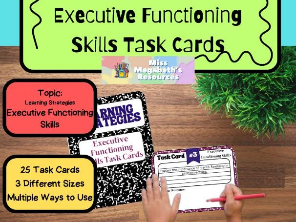 Learning Strategies - Executive Functioning Task Cards (MS&HS Special Ed.)