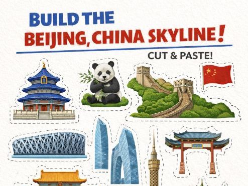 Cut and Paste Beijing, China- Fine Motor Skills