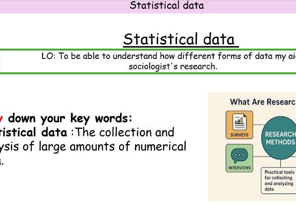 AQA sociology statistical data