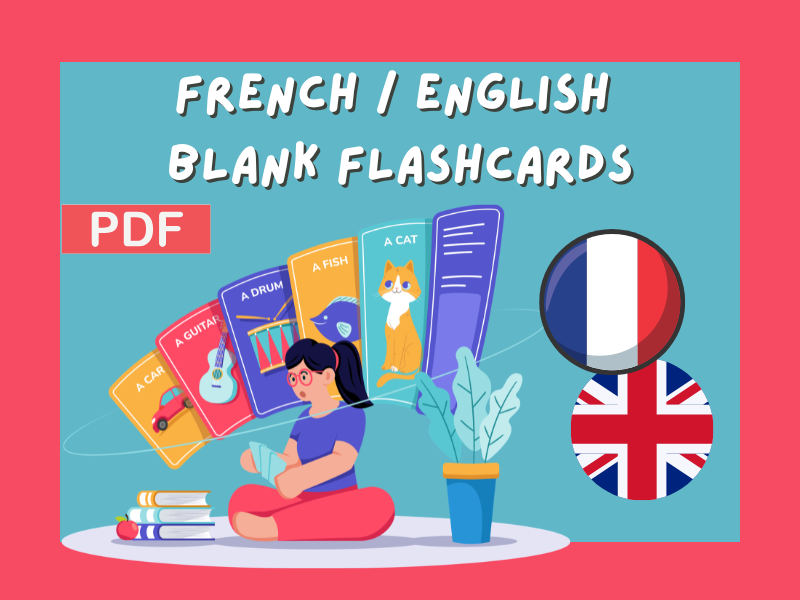 FRENCH / ENGLISH blank flashcards