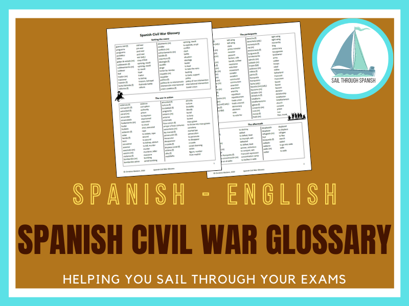 Spanish Civil War A Glossary for Spanish AS/A Level Teaching Resources