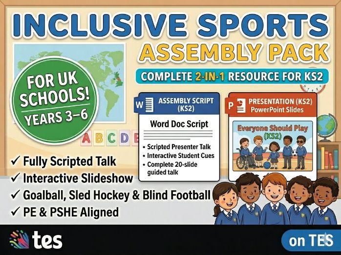 Inclusive Sports Assembly: Why Everyone Should Play (KS1 & KS2 / Whole School)