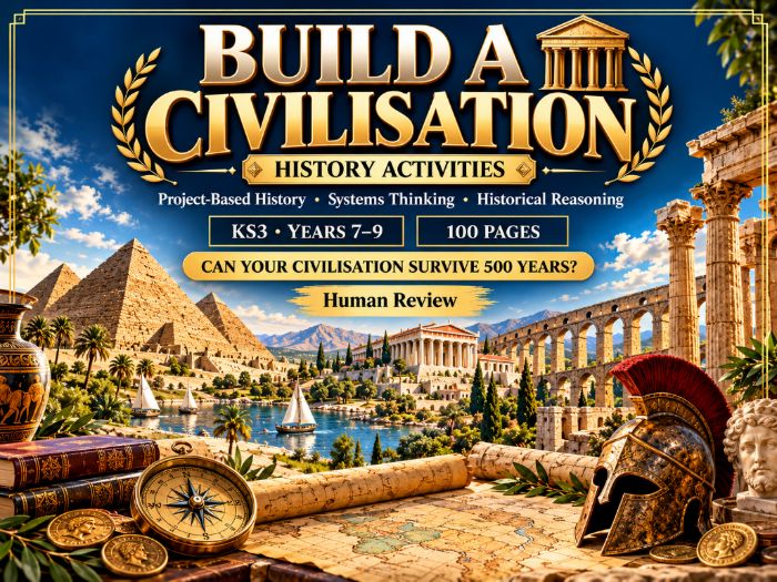 Build a Civilisation  KS3 History Project Based Learning  100 Pages