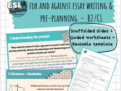 For and Against Essay: A Step-by-Step Planning Guide & Student Template