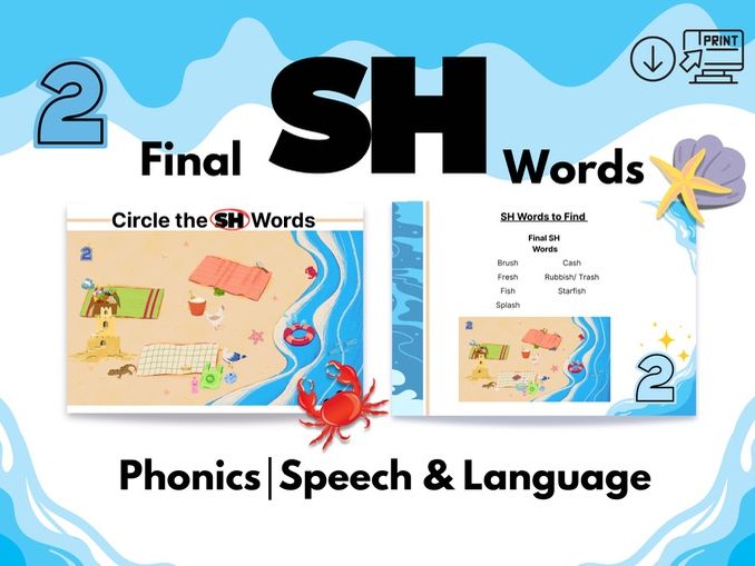 Final SH Words-Speech&Language|Phonics