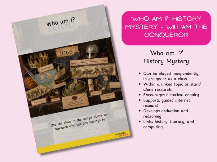 KS2 History mystery William the conqueror guess who