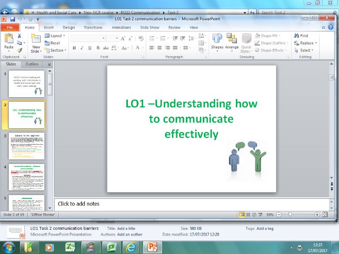 RO22 - Communication - Task 2 Barriers and how to overcome them