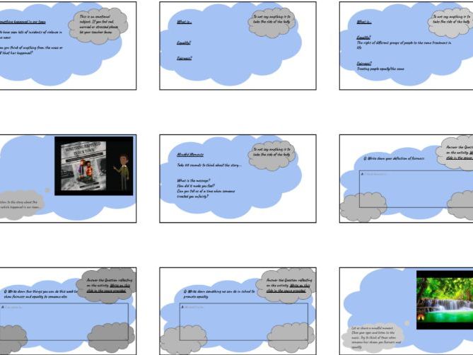 Primary PSHE Mindfulness WFH: Racial Injustice: Something happened in our town story & activities