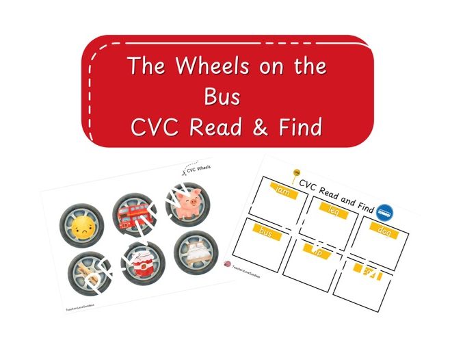 The Wheels on the Bus CVC Read & Find
