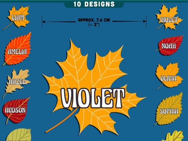Autumn Leaves Name Tags, Leaf Locker & Cubby Labels, Printable Classroom Organization