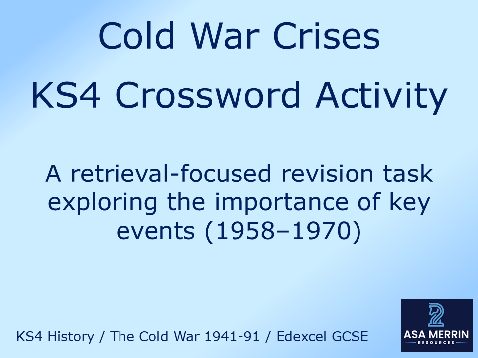 Cold War Crises Importance Crossword – Berlin, Cuba & Czechoslovakia GCSE History