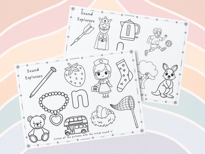 Phonics - Sound Explorers Initial Sound Colouring