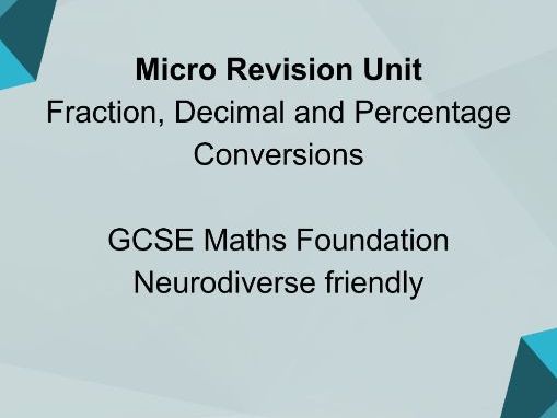 Fraction, Decimal and Percentage Conversions | GCSE Foundation Maths | Micro Revision