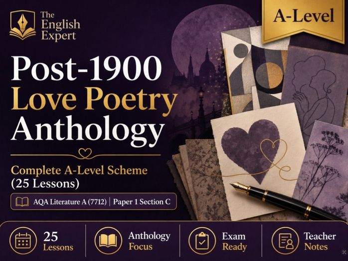Post-1900 Love Poetry Anthology: Complete A-Level Scheme (25 Lessons) | AQA Literature A (7712)