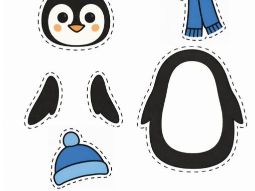 Cut and paste a Penguin- Fine Motor Skills