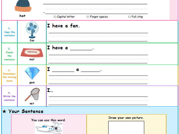 Sentence writing support