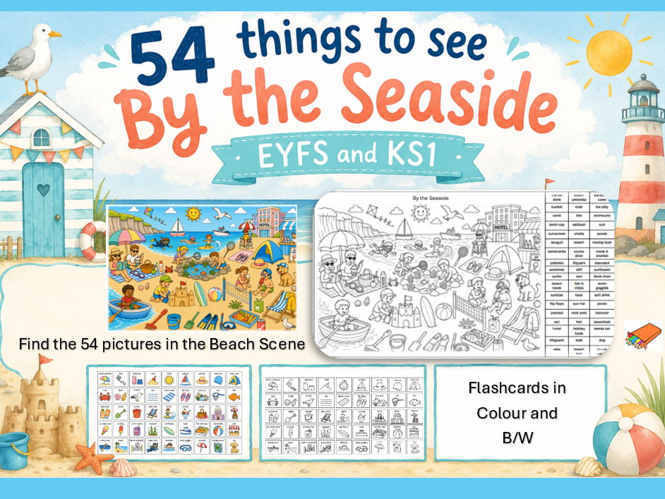 54 things to see By the Seaside EYFS/KS1