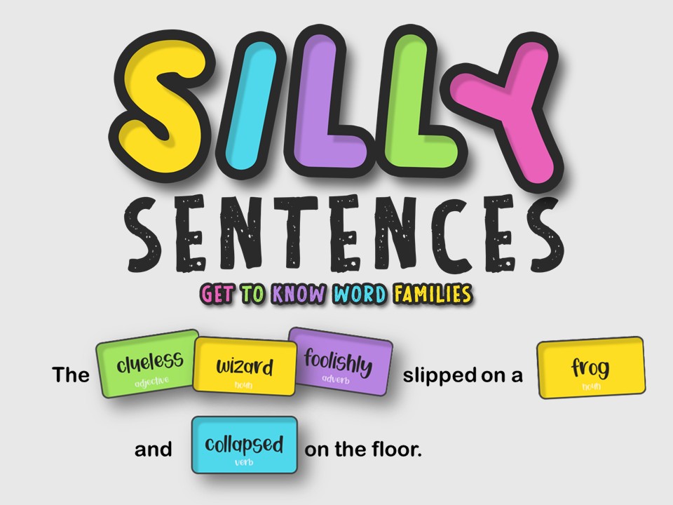**Silly Sentences Grammar Game – Over 500 Word Cards**