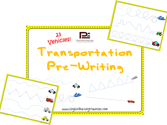 Transportation Pre-Writing | Worksheets