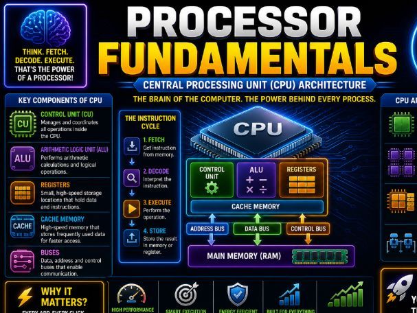 Processor Fundamentals |CPU|CS PPT +Worksheets +Activity + Mcq Quiz + Answers_Marking Scheme