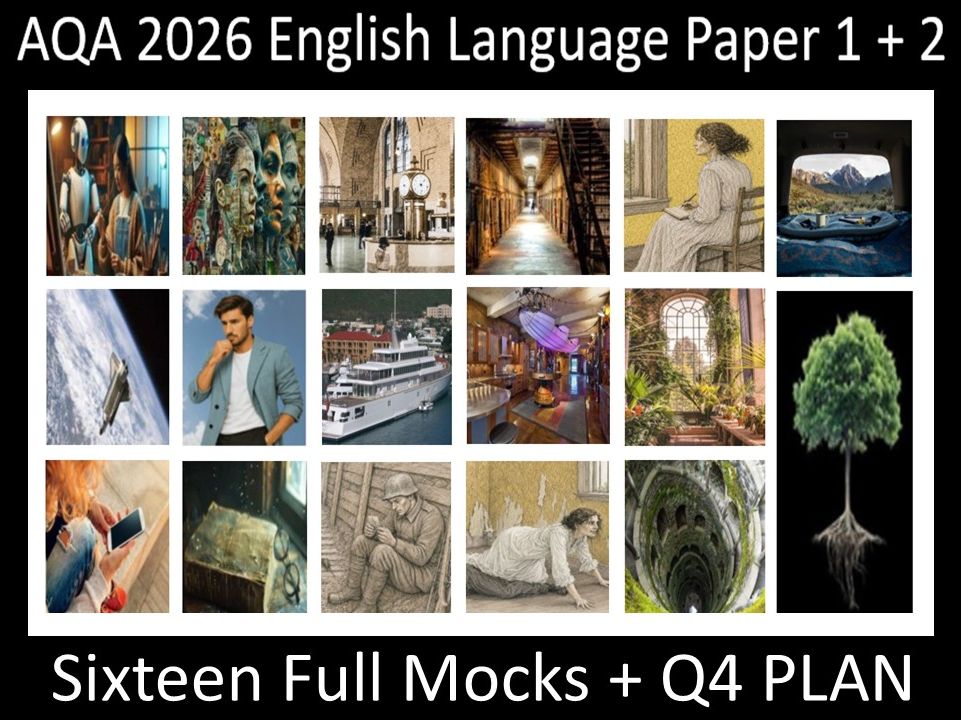 SIXTEEN-AQA 2026 English  PAPER 1 & 2 |  Full Mocks + Q4 PLAN