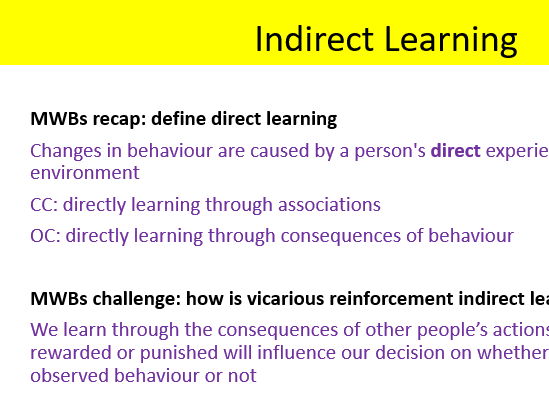 2025 spec AQA psychology social learning theory