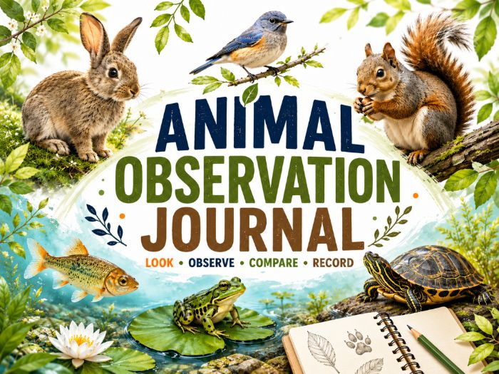 Animal Observation Journal | Animal Science Worksheets & Nature Study Activities | Kindergarten-2nd