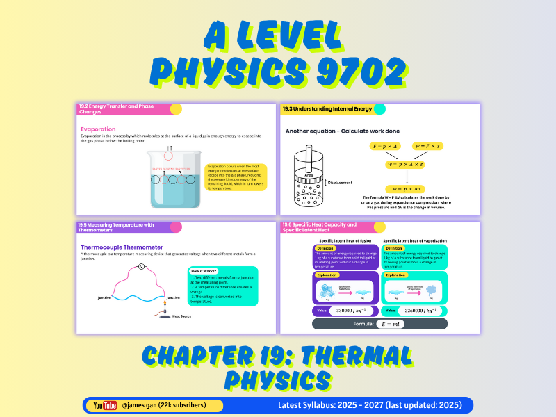AS & A Level Physics (9702) - Chapter 19: Thermal Physics
