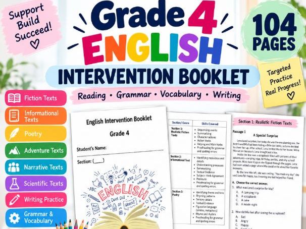 Grade 4 English Intervention Booklet