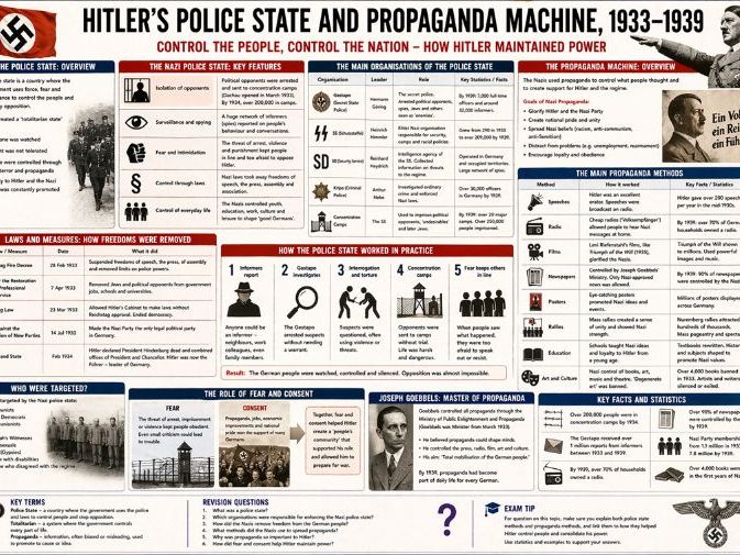 GCSE History: Nazi Germany 1933-1945 Engaging Knowledge Organisers