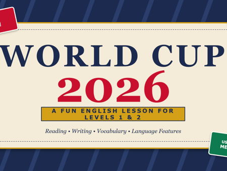 Functional Skills English: World Cup 2026 Reading & Writing | Entry Level 3, Level 1 & Level 2