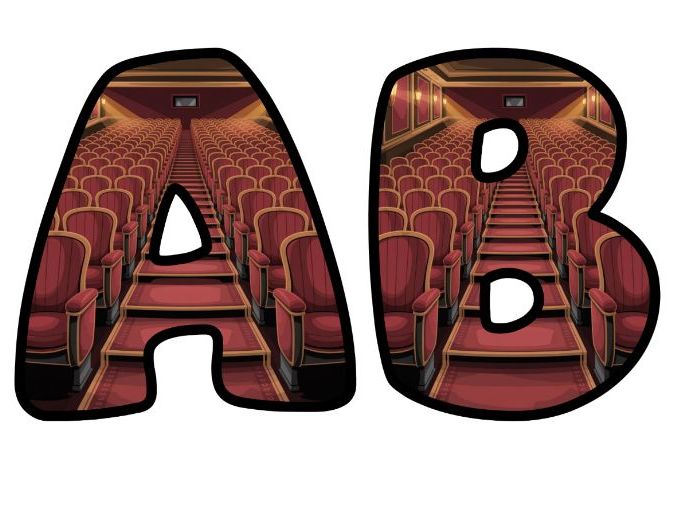 Cinema Theatre Alphabet Letters | Classroom Display, A-Z 0-9 and Signs