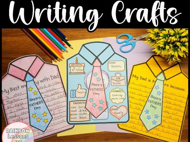 Fathers Day Writing Craft | All About My Dad | Fathers Day Activity | Craftivity