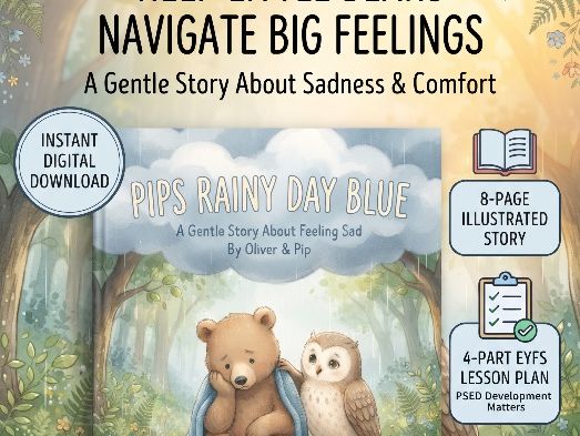 "Pip's Rainy Day Blue: A Gentle Story About the Emotion of Sadness