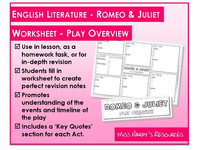 GCSE English Literature Shakespeare Romeo And Juliet Play GCSE English Literature Shakespeare Romeo And Juliet Play