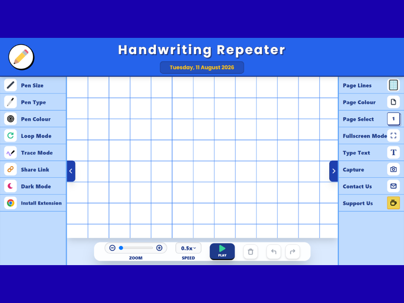 Free Squared Grid Handwriting Practice Sheet (KS1 / Early Years)