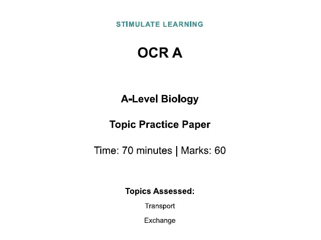 OCR A A-Level Biology Transport & Exchange