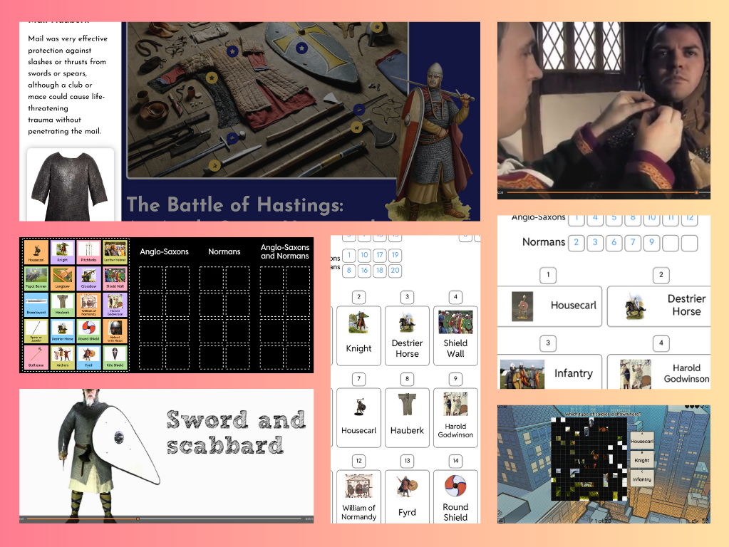 KS3/Common Entrance Medieval Realms - The Battle of Hastings Worksheets