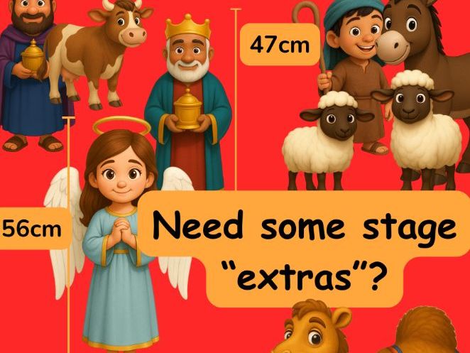 Christian Christmas Nativity Printable Play Backdrop & Display Board Pack