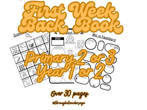 Back to School First Week Booklet P2–P3 / Y1-Y2