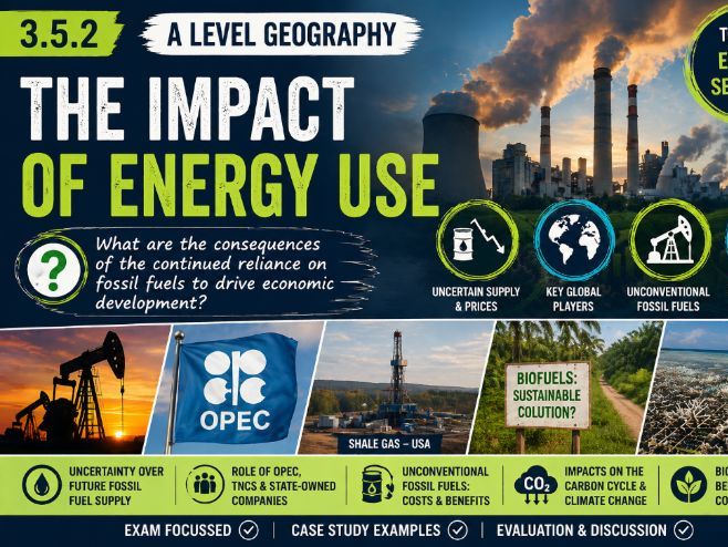 iAL Edexcel Geography - Topic B1 Energy Security - 3.5.2 The impact of energy use