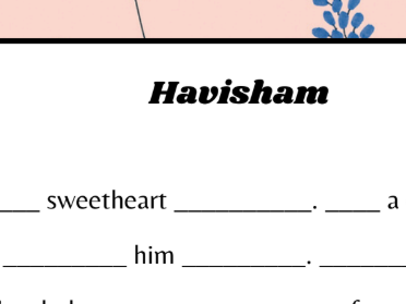 SST Havisham Poem Memorisation Activity