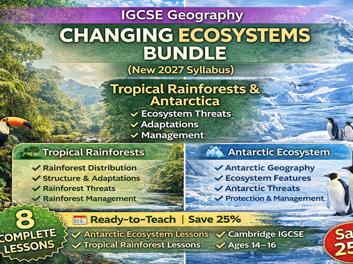 IGCSE Geography - Topic 3 - Changing Ecosystems Bundle (First exam 2027)