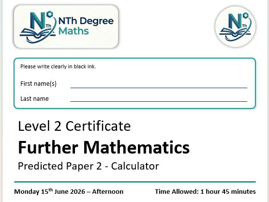Further Maths - Predicted Paper 2 - AQA Level 2