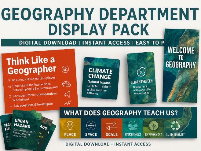 Geography Department Display Pack