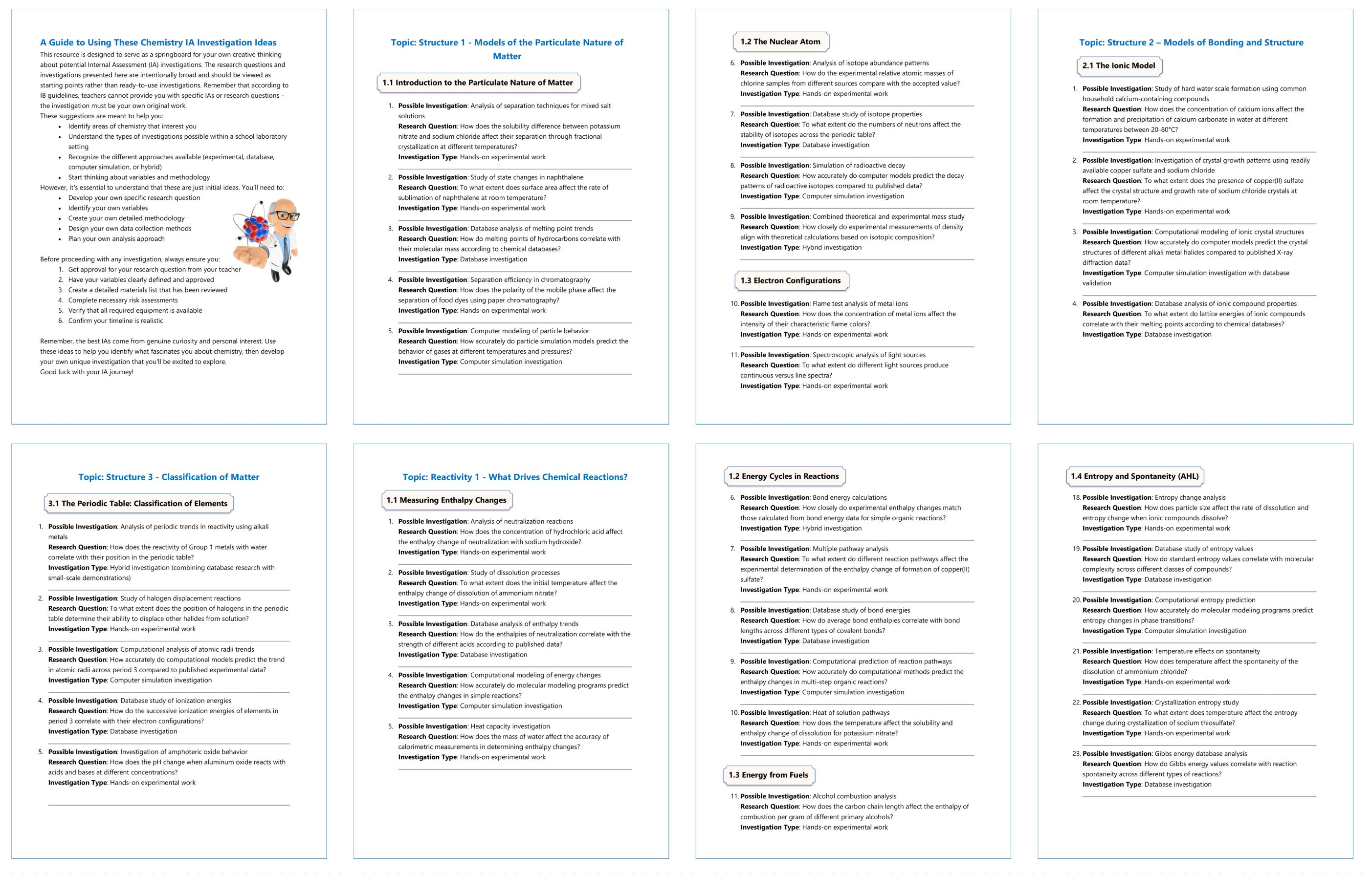 IB DP Chemistry - Full 2 Year Course Revision Bundle SL & HL - 2026 ...