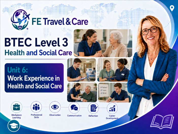 BTEC Level 3 Health and Social Care Unit 6: Work Experience  | Exemplar Student Assignment