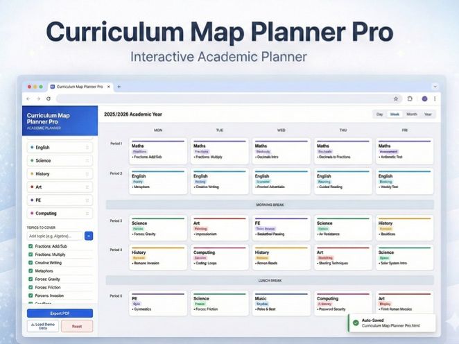 Curriculum Map Planner Pro