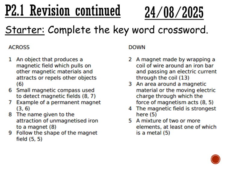 Resistance, magnets and electromagnets - revision lesson (KS3)