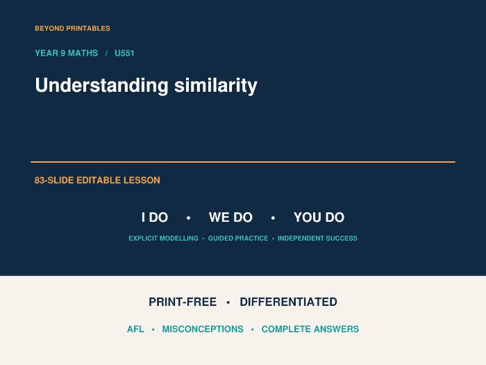 Understanding Similarity | I Do, We Do, You Do | Year 9 Maths | Print Free